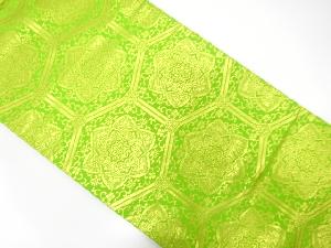 アンティーク　花亀甲模様織出し全通袋帯（材料）